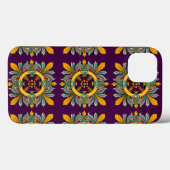 Lila viktorianisches Fliesendesign Case-Mate iPhone Hülle (Rückseite (Horizontal))