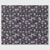 Lila Viktorianisches Schleifpapier für Mohnfelder Geschenkpapier (Flach)