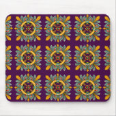 Lila Viktorianisches Tile-Design Mousepad (Vorne)