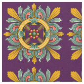 Lila Viktorianisches Tile-Design Stoff (Nahaufnahme)