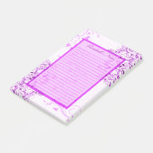 Lila Vintag Post-it Klebezettel (angewinkelt)