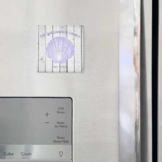 Lila Vintag Scallop Muschel Magnet (In Situ (Kühlschrank))