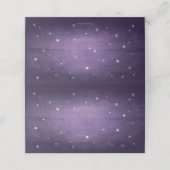 Lila Vintage ausgeblendete Sterne Halloween Platzkarte (Außenseite Aufgefaltet)