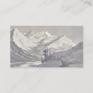 Lila Vintage-Berg-Logo Geschäftskarte v1 Visitenkarte