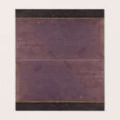 Lila Vintage Buch-Platzkarten Visitenkarten (Außenseite Aufgefaltet)