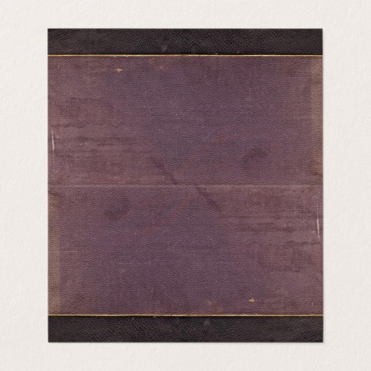 Lila Vintage Buch-Platzkarten Visitenkarten (Außenseite Aufgefaltet)