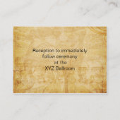 lila Vintage eiffelturm Paris Empfang Karten (Rückseite)