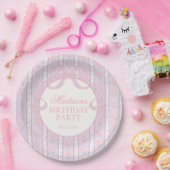 Lila Vintage Fancy Blumige Geburtstagsfeier Pappteller (Party)