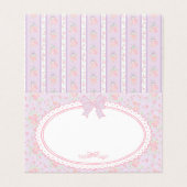 Lila Vintage Fancy Floral Platzkarten Tischdekorat (Außenseite Aufgefaltet)