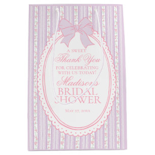 Lila Vintage Fancy Florale Brautschauer-Geschenke Mittlere Geschenktüte