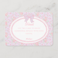 Lila Vintage Fancy Florale Details Karte Einladung