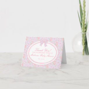 Lila Vintage Fancy Florales Dankeschön-Karte Dankeskarte