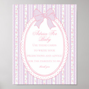 Lila Vintage Fantasievolle Blumige Ratschläge für Poster