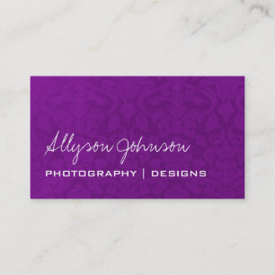 Lila Vintage Geschäfts-Karten Visitenkarte