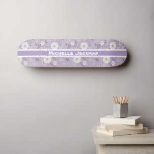 Lila Vintage Individuelle Name-Skateboard Skateboard