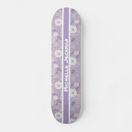 Lila Vintage Individuelle Name-Skateboard Skateboard