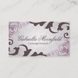 Lila Vintage Massage-Therapie Visitenkarte
