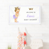 Lila Vintage Princess Babydusche Hintergrund Banner (Insitu)