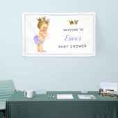 Lila Vintage Princess Babydusche Hintergrund Banner (Messeveranstaltung)