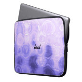 Lila Vintage Retro Glamour Fashion Circle Art Laptopschutzhülle (Vorderseite Links)