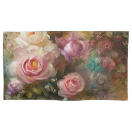 Lila Vintage Rose im alten niederländischen Stil Kissenbezug