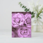 Lila Vintage Rose Postkarte (Stehend Vorderseite)
