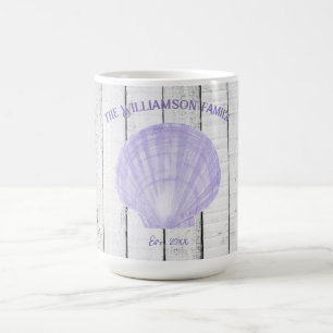 Lila Vintage Scallop-Muschel Kaffee Tasse