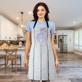 Lila Vintage Scallop Muschel Schürze