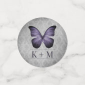 Lila Vintage Schmetterlingsmaske Konfetti (Klein Vorderseite)