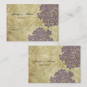 Lila Vintage Sitzkarte Platzkarte (Vorne/Hinten)
