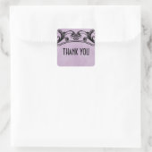 Lila Vintage Wirbel Danke, Stickers (Tasche)