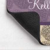 Lila Vintage Zinnia Mousepad (Ecke)