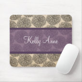 Lila Vintage Zinnia Mousepad (Mit Mouse)