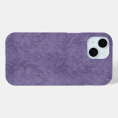 Lila Vintager Damast Case-Mate iPhone Hülle (Rückseite (Horizontal))