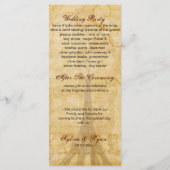 lila Vintager Eisturm Pariser Hochzeitsprogramm Programm (Rückseite)