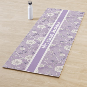 Lila Vintager Individuelle Name Yogamatte