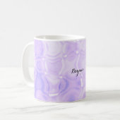 Lila Vintager Retro-Glamour Kreiselwirbel Kaffeetasse (Vorderseite Links)