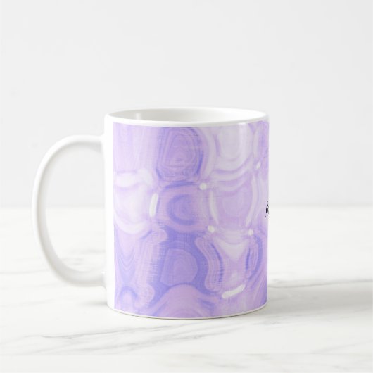 Lila Vintager Retro-Glamour Kreiselwirbel Kaffeetasse (Links)