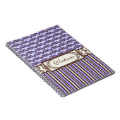 Lila Vintager viktorianischer wilder eleganter Notizblock (Rechte Seite)