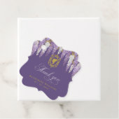 Lila Vintages Brautparty Geschenkanhänger (Beispiel)