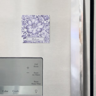Lila Vintages Chinoiserie Florenz Personalisiert Magnet