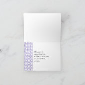 Lila Vintages Circle Pattern Danke Karte (Innenseite)