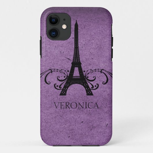 Lila Vintages Französisch Geblüht Case-Mate iPhone Hülle (Rückseite)