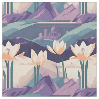 Lila Vintages geometrisches Muster Stoff
