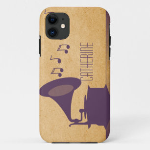 Lila Vintages Gramophon BT ID iPhone 5 Fall Case-Mate iPhone Hülle