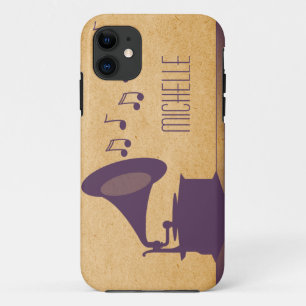 Lila Vintages Gramophon BT iPhone 5 Fall Case-Mate iPhone Hülle