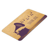 Lila Vintages Gramophon Premium Magnet (Linke Seite)