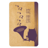 Lila Vintages Gramophon Premium Magnet (Vertikal)