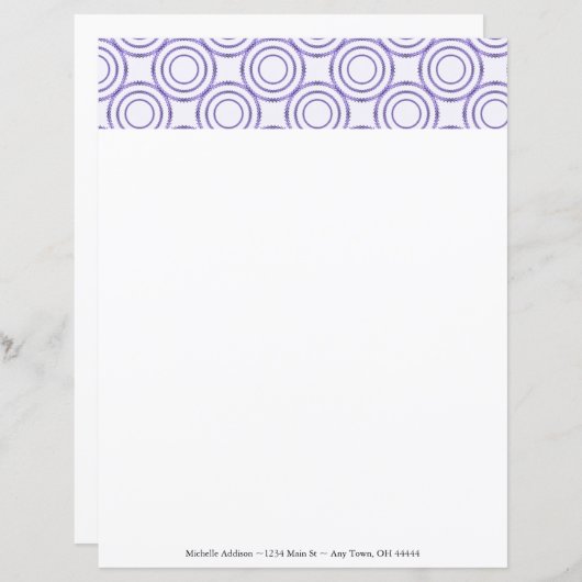 Lila Vintages Leiterplattenmuster - Anpassen des P (Vorne/Hinten)