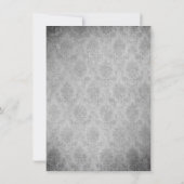 Lila Vintages Schmetterling Damask Probe Dinner Einladung (Rückseite)